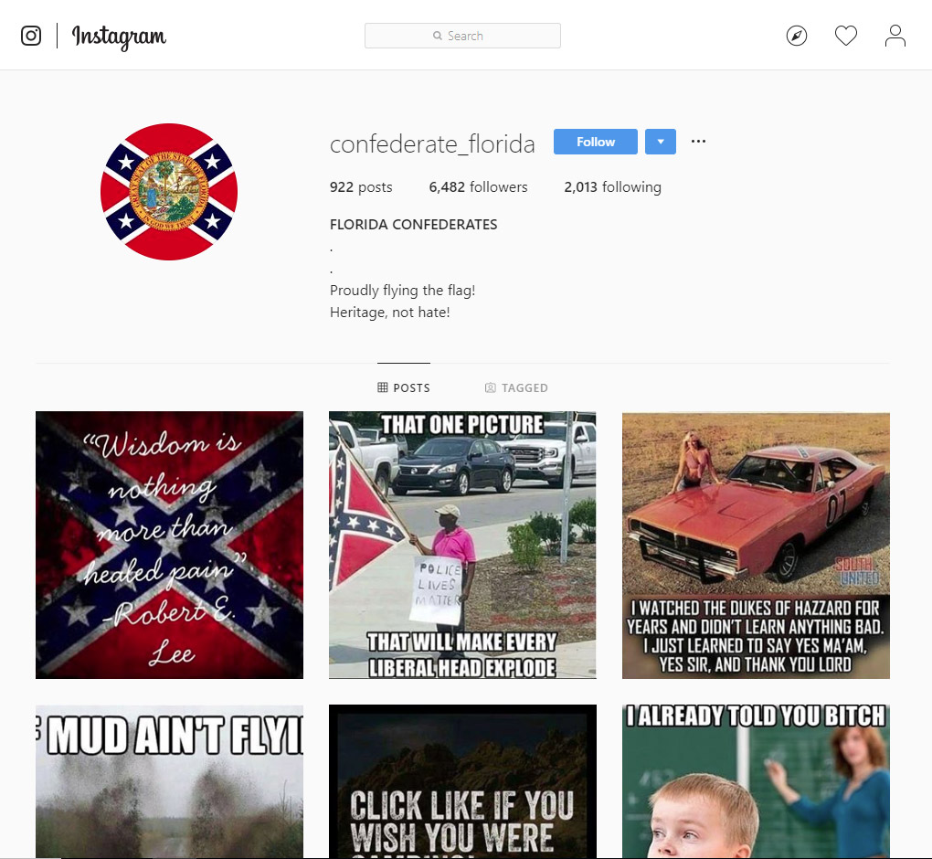 Screenshot confederate_florida profile