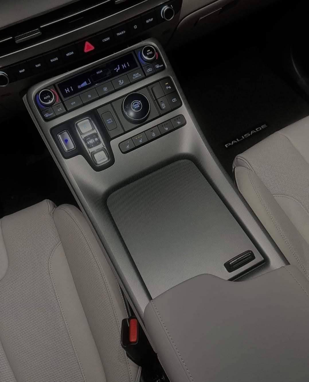 Closup of interior dashboard of a Hyundai.
